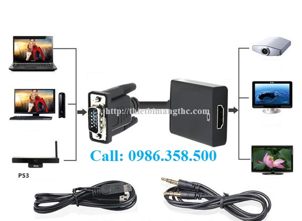 Tiện ích nổi bật của bộ chuyển đổi VGA to HDMI